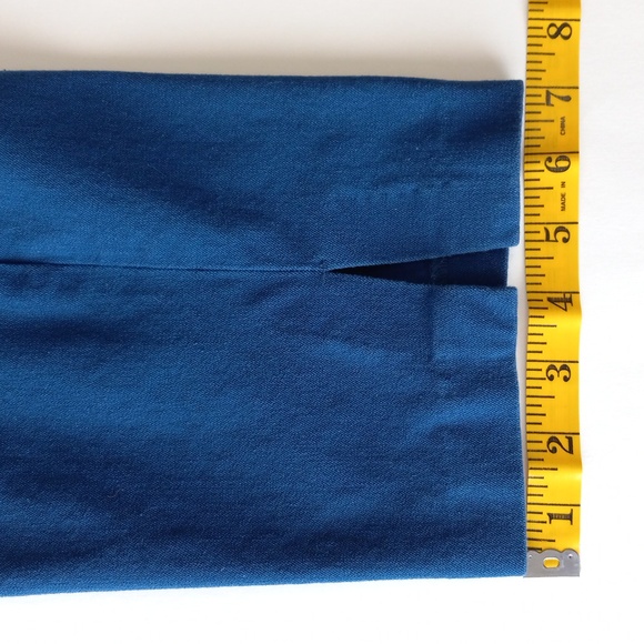 Sigrid Olsen Signature Capri Pants Women's 14 Blue Stretch Cotton Blend Twill - Picture 10 of 10